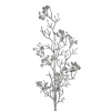 ArtFir Vianočná vetvička 28 | strieborná 73 cm