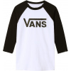 detské tričko VANS BOYS CLASSIC RAGLAN White/Black XL