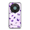 Lesklý kryt na mobil Honor Magic 8 Lite - Mobiwear Glossy GP77G, fialoví motýlci (Prémiové lesklé pouzdro, obal, kryt Mobiwear Glossy na mobil Honor Magic 8 Lite 5G s motivem)