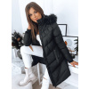 Zimná čierna dámska bunda s kapucňou