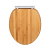 Wenko | WENKO 25224100 - WC sedadlo BAMBOUSA 34,5x40,5 cm hnedá/strieborná | WE0166