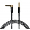 Cascha Professional Line Guitar Cable Nástrojový kábel 3 m Rovný - Zalomený