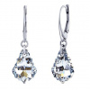 Silvego Strieborné náušnice so Swarovski® Crystals Baroque 16mm Argent LSW166E