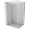 Mexen Lunar, L Duo výklopný sprchový kút 105 x 95 cm, 8mm číre sklo, oceľový profil, 834L-105L-095P-97-00