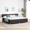 zahrada-XL Posteľ s pružinami a matracom krémová 90x200 cm Tmavo hnedá 3340237