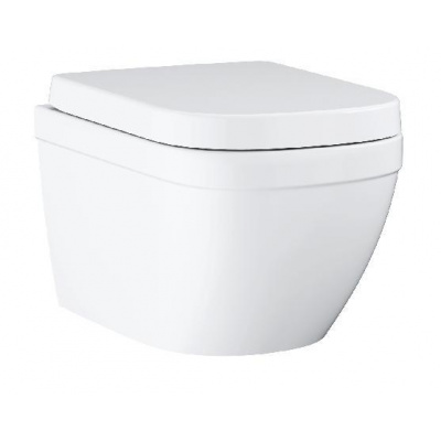 Grohe Euro Ceramic - Závesné WC s doskou SoftClose, Rimless, Triple Vortex, alpská biela 39693000