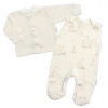 Baby Nellys Dojčenské dupačky s košieľkou, bavlna, Husičky, smotanové, veľ. 68, 68 (3-6m)