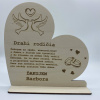Poďakovanie rodičom - Srdiečko Vyberte si rozmer výrobku:: 25x25