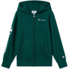 Champion Mikiny Hooded Full Zip Sweatshirt Zelená