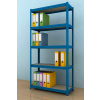 Regál na šanony 1800x900x350/5 polic, modrý