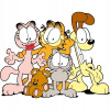 CUKROVÁ TLAČ jedlý obrázok na tortu Cukrová hmota Garfield A Priatelia + MENO