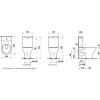 Laufen Lua - Stojaca kombinačná misa, rimless, hlboké splachovanie, vodorovný/zvislý odpad Vario H8240810002311