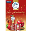 Glade Merry Christmas Warm Apple Pie jablko a skočice vonné tyčinky a vonná svíčka 50 ml + 112 g, dárková sada