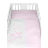 Baby Nellys Obliečky do postieľky Baby Stars - ružové, veľ. 135x100 cm Baby Nellys
