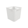 Úložný box s rúčkami BRISEN 18l, 29x29x29 cm, biely S vekom / Bez veka: Bez veka