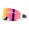 Unisex snowboardové okuliare Edmond white/mirror pink Horsefeathers|UN