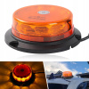 VÝSTRAŽNÁ LAMPA MAJÁK BLESKOVÁ ORANŽOVÁ MAGNETKA UFO 12/24V 24 LED
