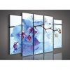 Obraz na plátne viacdielny - OB2674 - Modro biela orchidea 150cm x 100cm - S12