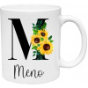 Hrnček Iniciálka slnečnice s vlastným Menom (s krabičkou)