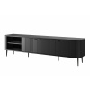 BOGART. TV stolík Vespera 3D 187 cm - čierna / čierne nožičky