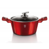 Berlingerhaus Hrnec s mramorovým povrchem a poklicí 24 cm Burgundy Metallic Line BH-1257
