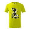 Basketball - jump shot - Tričko detské bavlnené - 146 cm/10 rokov ( Limetková )