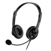 Genius HS-230U, slúchadlá s mikrofónom, ovládanie hlasitosti, čierna, 2.0, uzatvorené, USB-A
