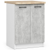 Ak furniture Kuchynská skrinka Olivie S 60 cm 2D biela/betón/dub sonoma