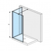 Jika Pure - Sklenená stena L 120 cmx80 cm na sprchovú vaničku 120 cm x 80 cm, s úpravou Jika Perla Glass, 1200 mm x 200 mm x 2000 mm H2694210026681