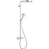 HANSGROHE Raindance Select S Showerpipe nástenný sprchový systém s termostatom, horná sprcha 2jet priemer 240 mm, ručná sprcha 3jet, biela/chróm, 27129400