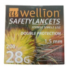 Wellion Safety Lancets jehly jednorázové 28G 200 ks