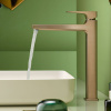 HANSGROHE Metropol páková batéria pre umývadlové misy, s odtokovou súpravou Push-Open, plná páka, výška výtoku 259 mm, kartáčovaný bronz, 32512140