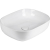 KIELLE Idolio oválne umývadlo na dosku bez otvoru, bez prepadu, 490 x 395 mm, biela, 30624530