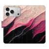 Flip pouzdro iSaprio - Apple iPhone 17 Pro - BlackPink Marble s kapsičkami na karty (Flipové knížkové pouzdro, obal, kryt iSaprio s přihrádkami na karty a motivem)