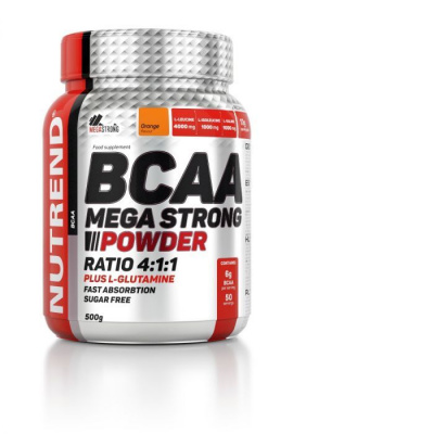 BCAA Mega Strong Powder - Nutrend barva: shadow, Příchuť: Třešeň, Balení (g): 500 g