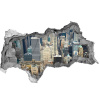 Fototapeta diera na stenu 3D Manhattan new york city 95x73 cm