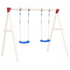 zahrada-XL Sedadlá na hojdačku s lanami 2 ks modré 38x16 cm polyetylén 92306