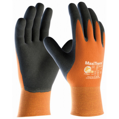 ATG 30-201 MAXITHERM Zateplené pracovné rukavice Oranžová-Čierna, 7