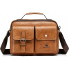 IZMAEL Pánska Crossbody Taška WEIXIER John-Hnedá KP25272