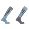 SALOMON ponožky Elios 2 pack new light grey/purple - S/3,5-5