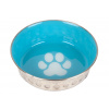 Show Tech Pet Bowl SS/tyrkysová, protišmyková s labkou, 21,5cm - 1300ml