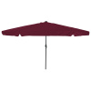 vidaXL Záhradný slnečník s LED svetlami ø395x245 cm Bordeaux červený 42003648