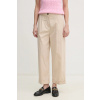 Nohavice Tommy Hilfiger dámske, béžová farba, strih chinos, vysoký pás, WW0WW44783 40