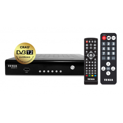TESLA SENIOR T2 - set-top box DVB-T2 (H.265/HEVC), ověřeno CRA 8594163278335