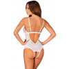 Obsessive Sexy body Heavenlly Teddy - otvorený klin Biela M/L