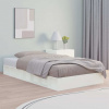 zahrada-XL Posteľný rám biely 120x190 cm malé dvojlôžko masívne drevo 820707