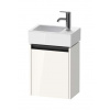 Duravit Ketho.2 Umývadlová skrinka, 44x36x24 cm, 1 dvierka, pánty vpravo, lesklá biela K25071R22220000