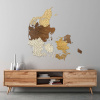 Dánsko drevená mapa 106 x 106 cm