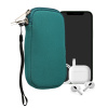 kwmobile Universal telefon Pouch Size S - 4.5 - Neoprene smartphone Pouch with Zip - Water-Repellent Mobile Pouzdro na telefon - Sleeve in petrolejová