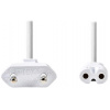NEDIS napájací kábel 230V pre adaptéry/ prípojný/ Euro zástrčka/ konektor IEC-320-C7/ dvojlinka/ biely/ bulk/ 2m